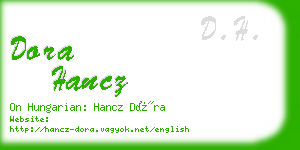 dora hancz business card